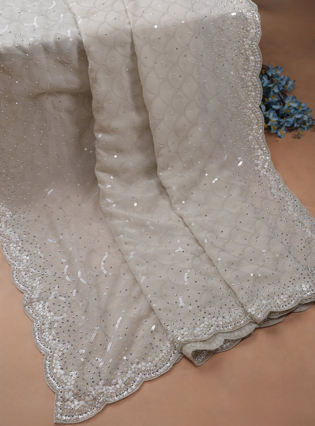 Georgette Sequin Embroidery Unstitched Suits