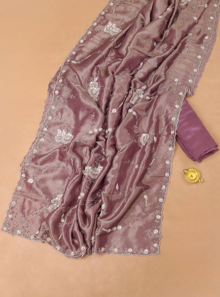 Mild Lavender Embroidery Unstitched Suit
